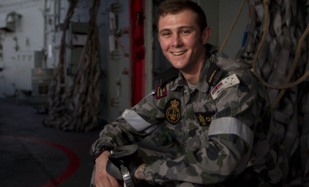 Former Maryborough student Aaron Clancy, 17, spends his days at sea, fighting piracy. Former Maryborough student Aaron Clancy, 17, spends his days at sea, fighting piracy.